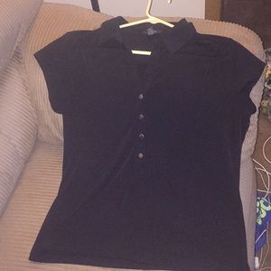 Black crop sleeve shirt
